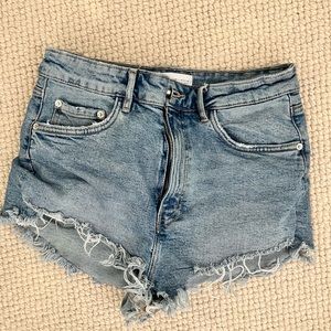 Zara Hi Rise Jean Shorts